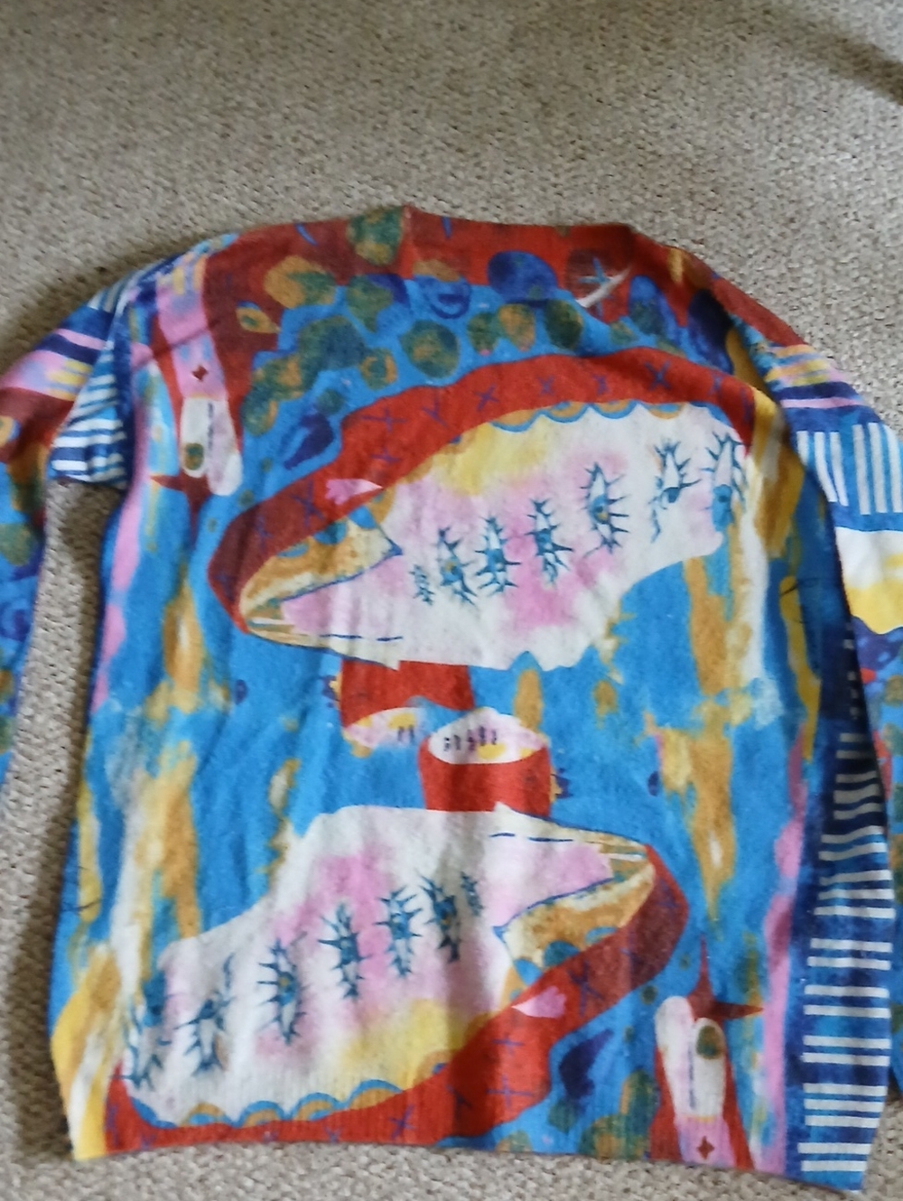 Colorful Seashell Print Woman One-Piece - Blue Multicolor